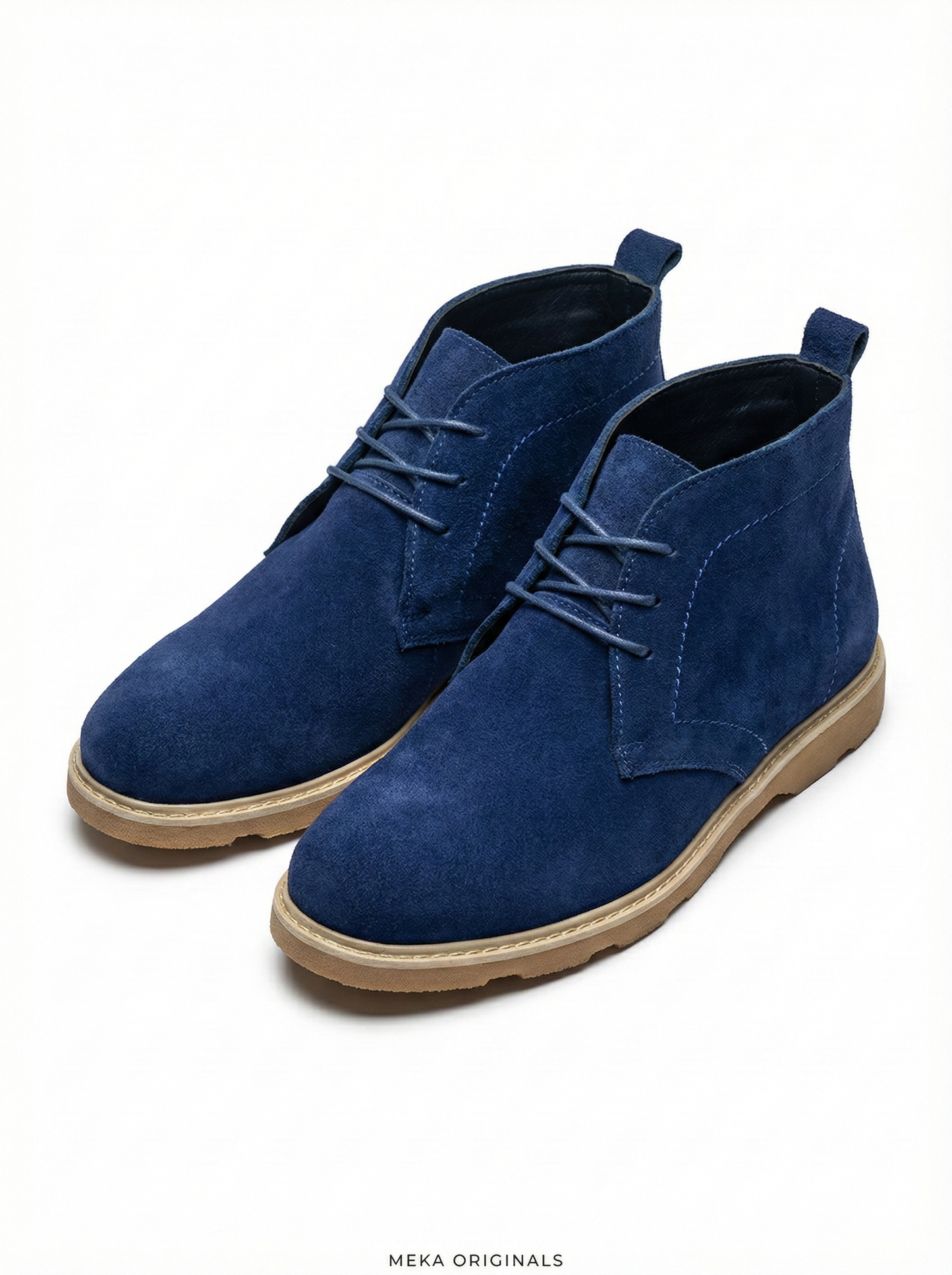 MEKA Handcrafted Genuine Leather Footwear - MEKA: Classic Chukka Boot | Navy