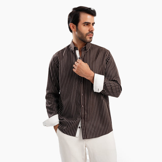 MEKA Premium Anti-Shrink Dress Shirt - MEKA | Premium Long Sleeves Shirt - Semi Casual Regular Fit (0053)