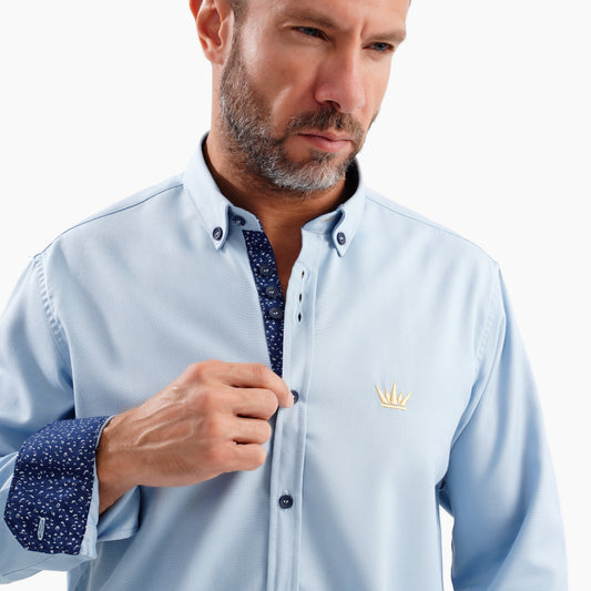 MEKA Premium Anti-Shrink Dress Shirt - MEKA | Premium Long Sleeves Shirt - Semi Casual Regular Fit (0055)