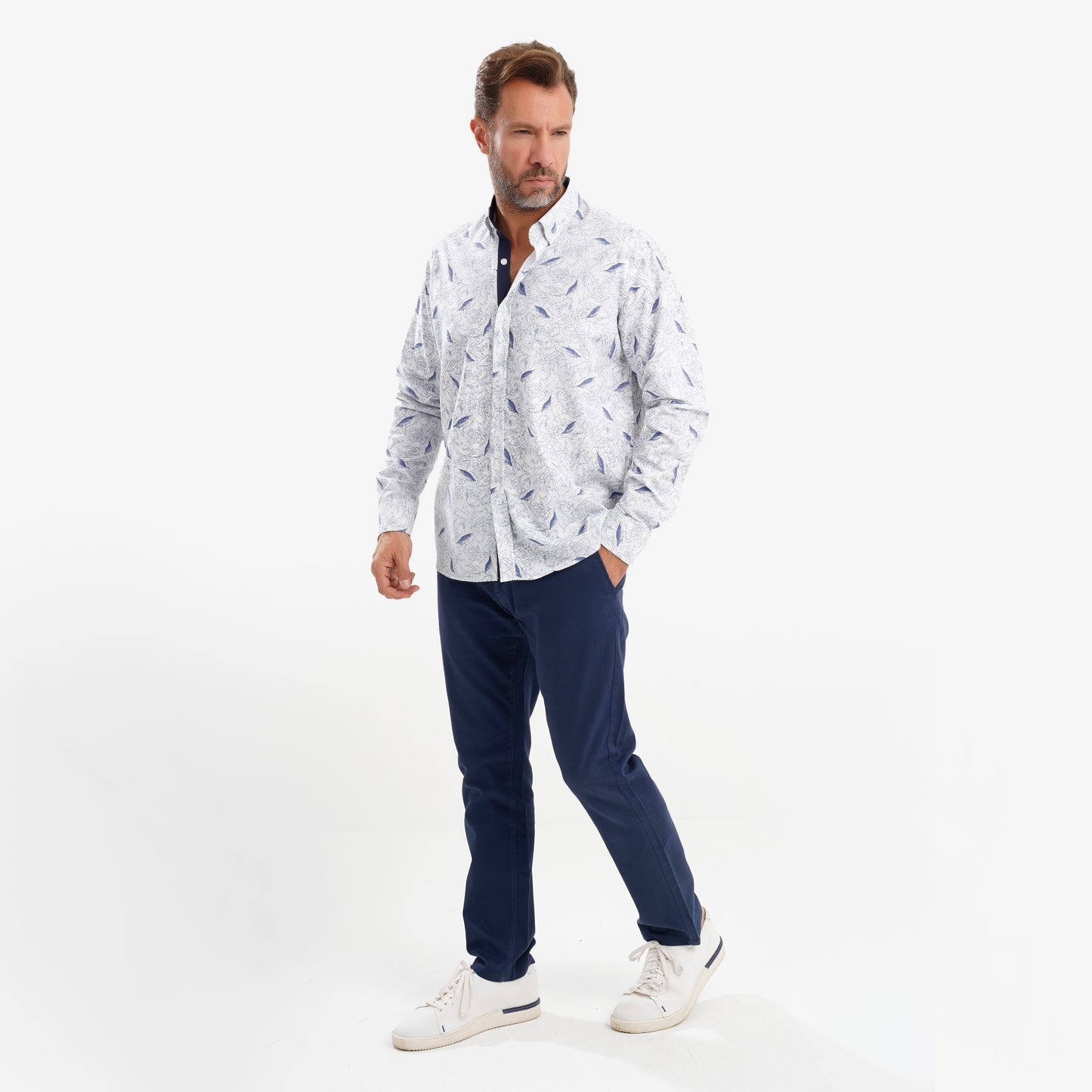 MEKA Premium Anti-Shrink Dress Shirt - MEKA | Premium Long Sleeves Shirt - Semi Casual Regular Fit (0060)