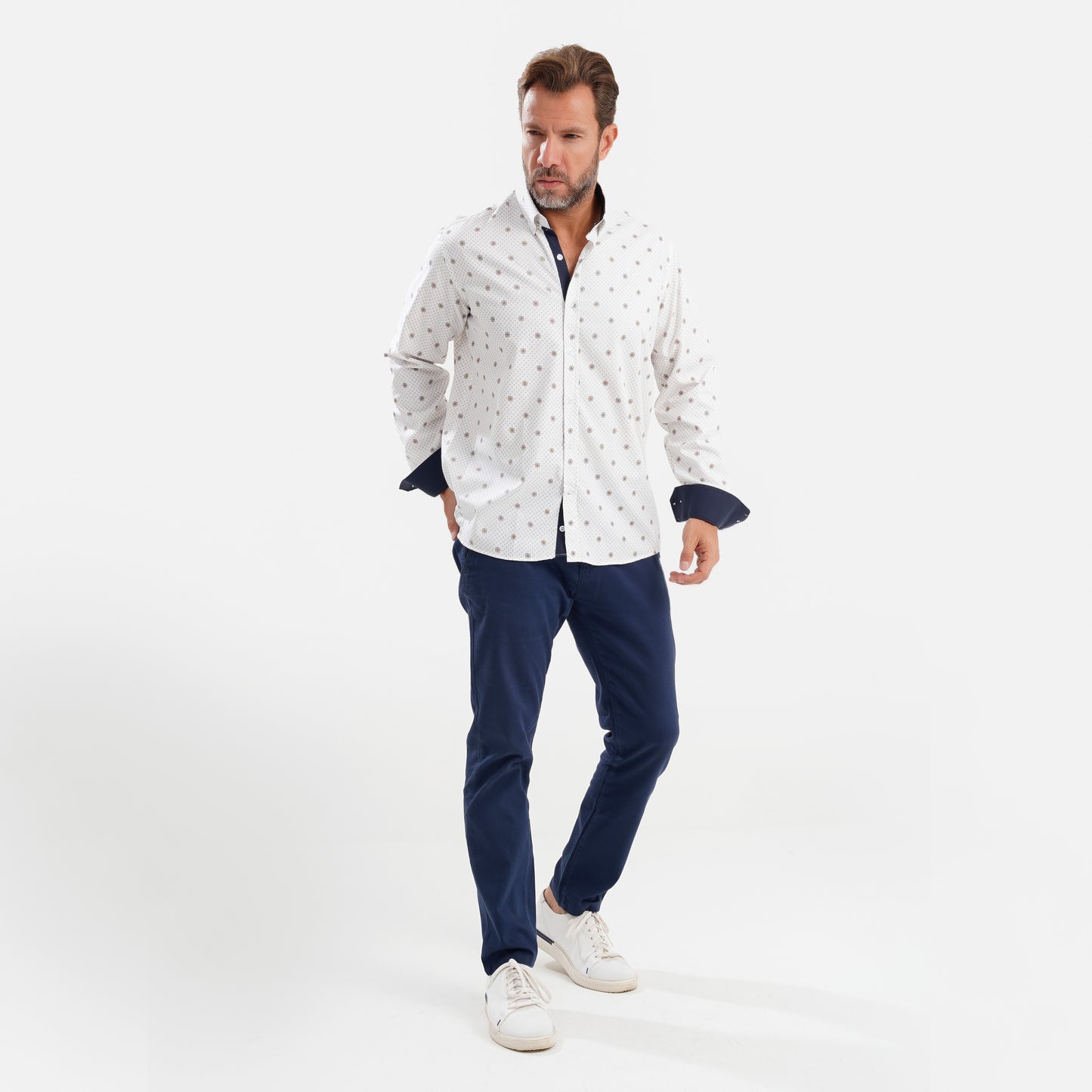 MEKA Premium Anti-Shrink Dress Shirt - MEKA | Premium Long Sleeves Shirt - Semi Casual Regular Fit (0063)