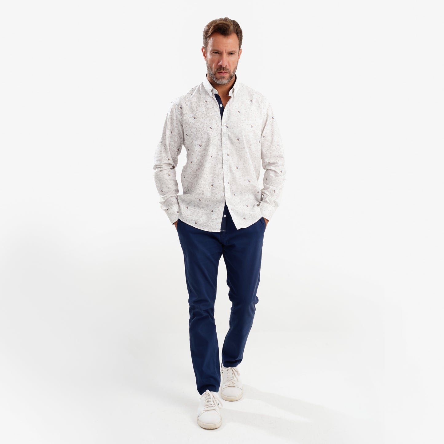 MEKA Premium Anti-Shrink Dress Shirt - MEKA | Premium Long Sleeves Shirt - Semi Casual Regular Fit (0065)