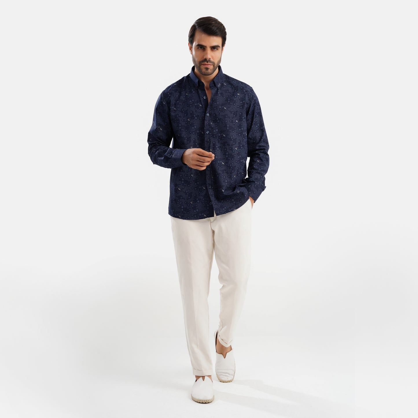 MEKA Premium Anti-Shrink Dress Shirt - MEKA | Premium Long Sleeves Shirt - Semi Casual Regular Fit (0067)