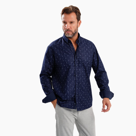 MEKA Premium Anti-Shrink Dress Shirt - MEKA | Premium Long Sleeves Shirt - Semi Casual Regular Fit (0072)