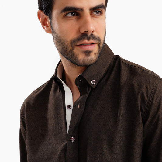 MEKA Premium Anti-Shrink Dress Shirt - MEKA | Premium Long Sleeves Shirt - Semi Casual Regular Fit (0083)