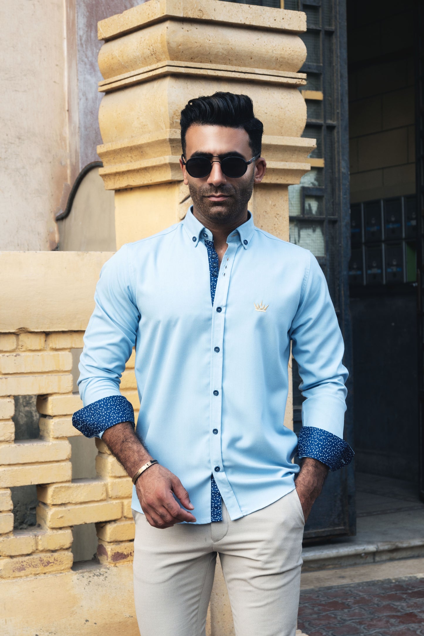 MEKA Premium Anti-Shrink Dress Shirt - MEKA | Premium Long Sleeves Shirt - Semi Casual Regular Fit (0055)