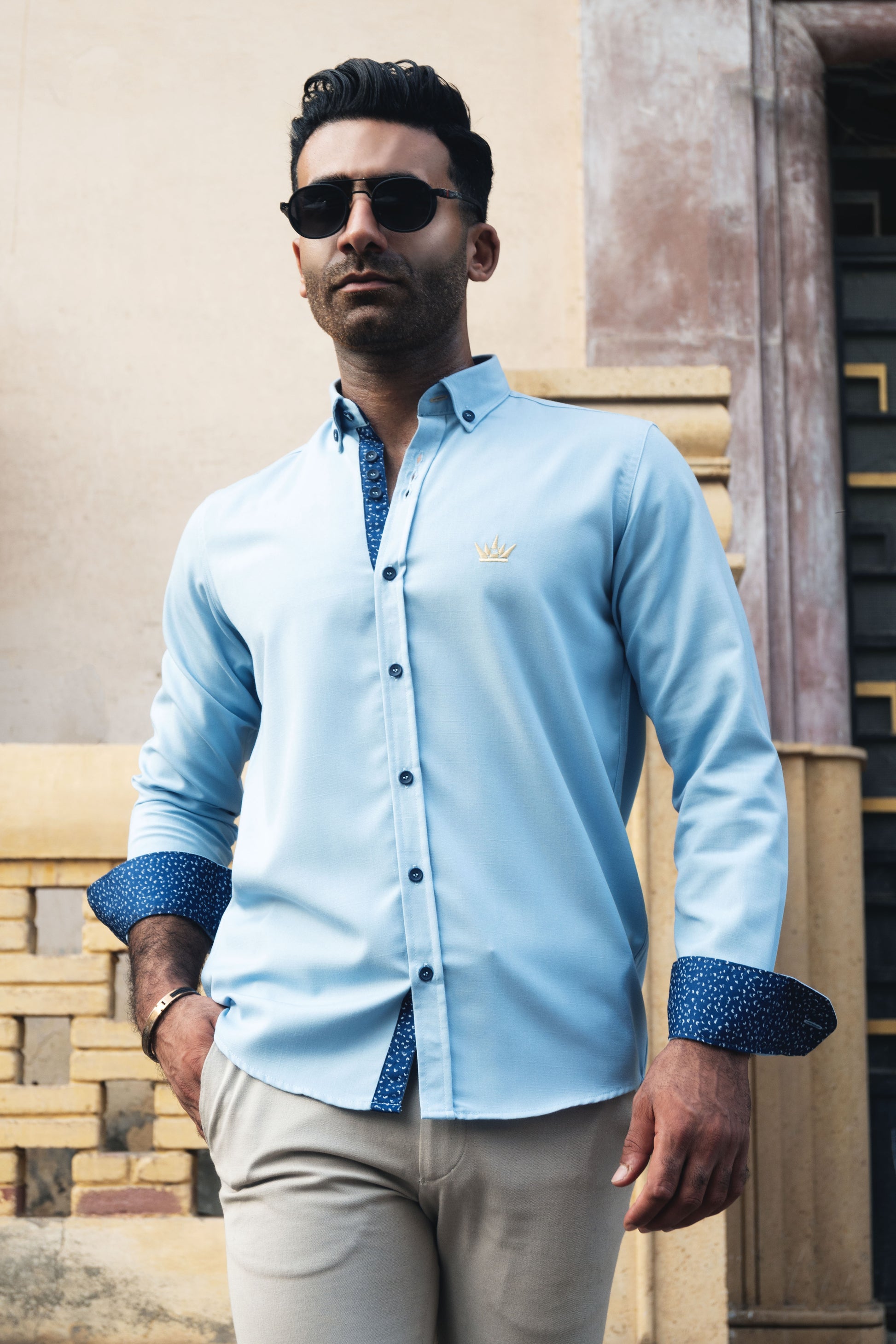 MEKA Premium Anti-Shrink Dress Shirt - MEKA | Premium Long Sleeves Shirt - Semi Casual Regular Fit (0055)