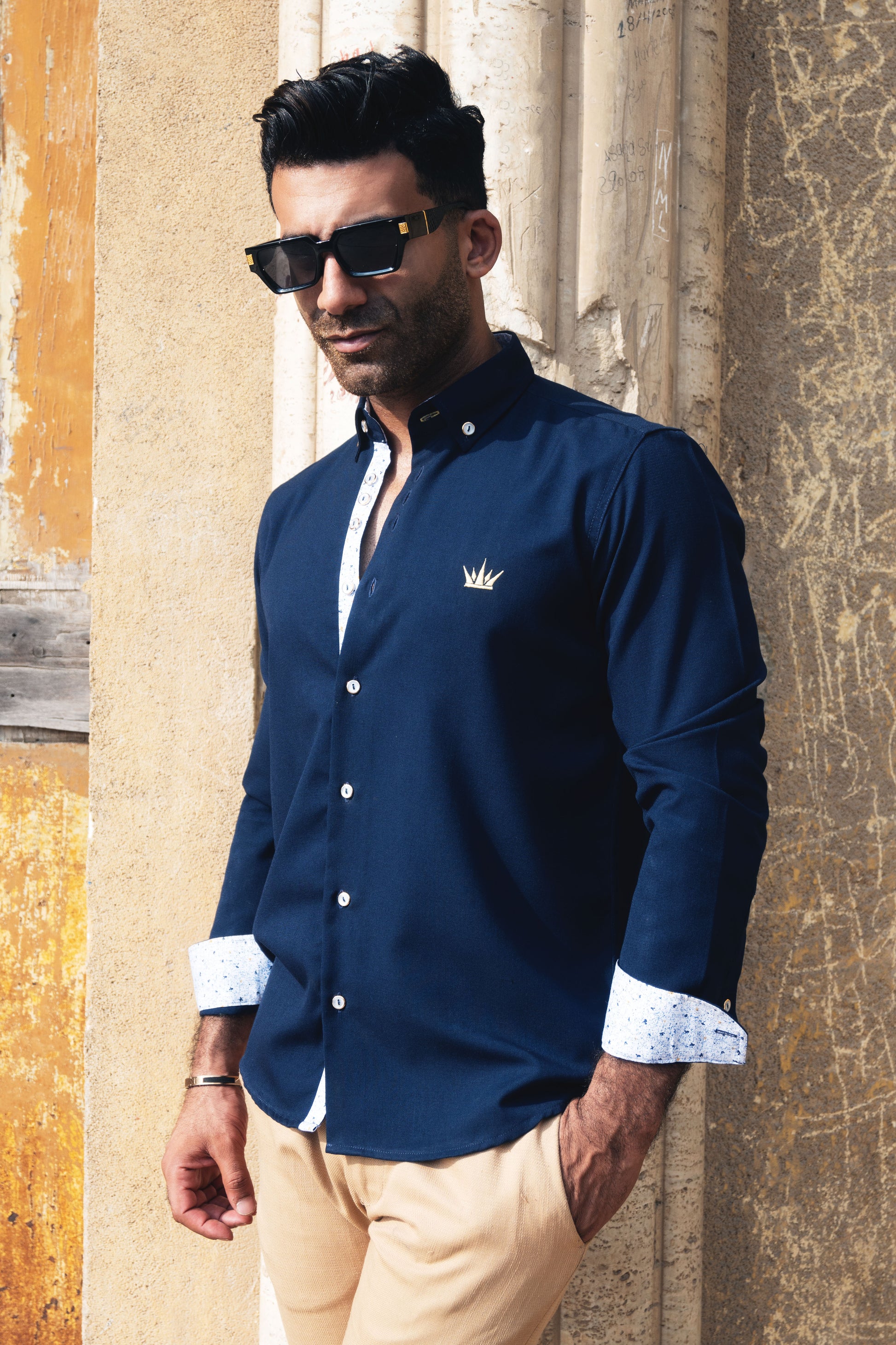 MEKA Premium Anti-Shrink Dress Shirt - MEKA | Premium Long Sleeves Shirt - Semi Casual Regular Fit (0058)