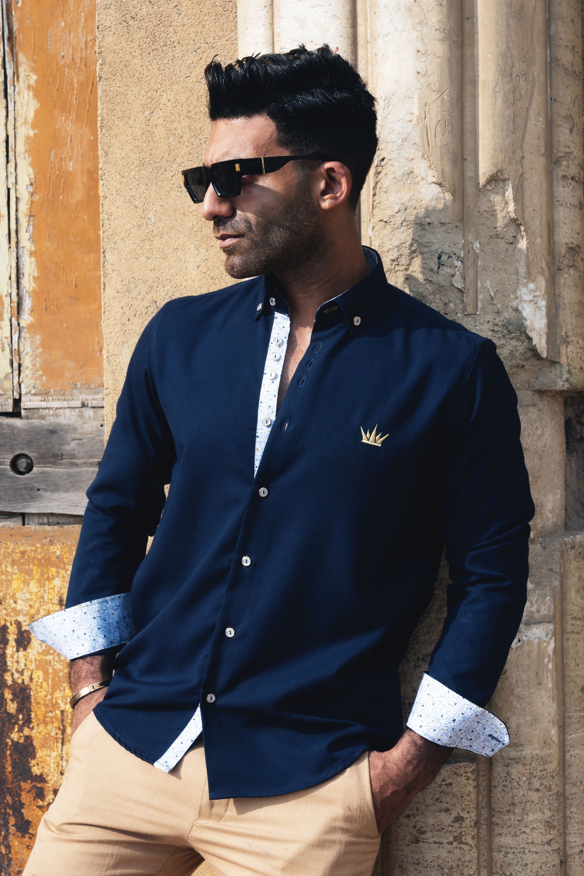 MEKA Premium Anti-Shrink Dress Shirt - MEKA | Premium Long Sleeves Shirt - Semi Casual Regular Fit (0058)