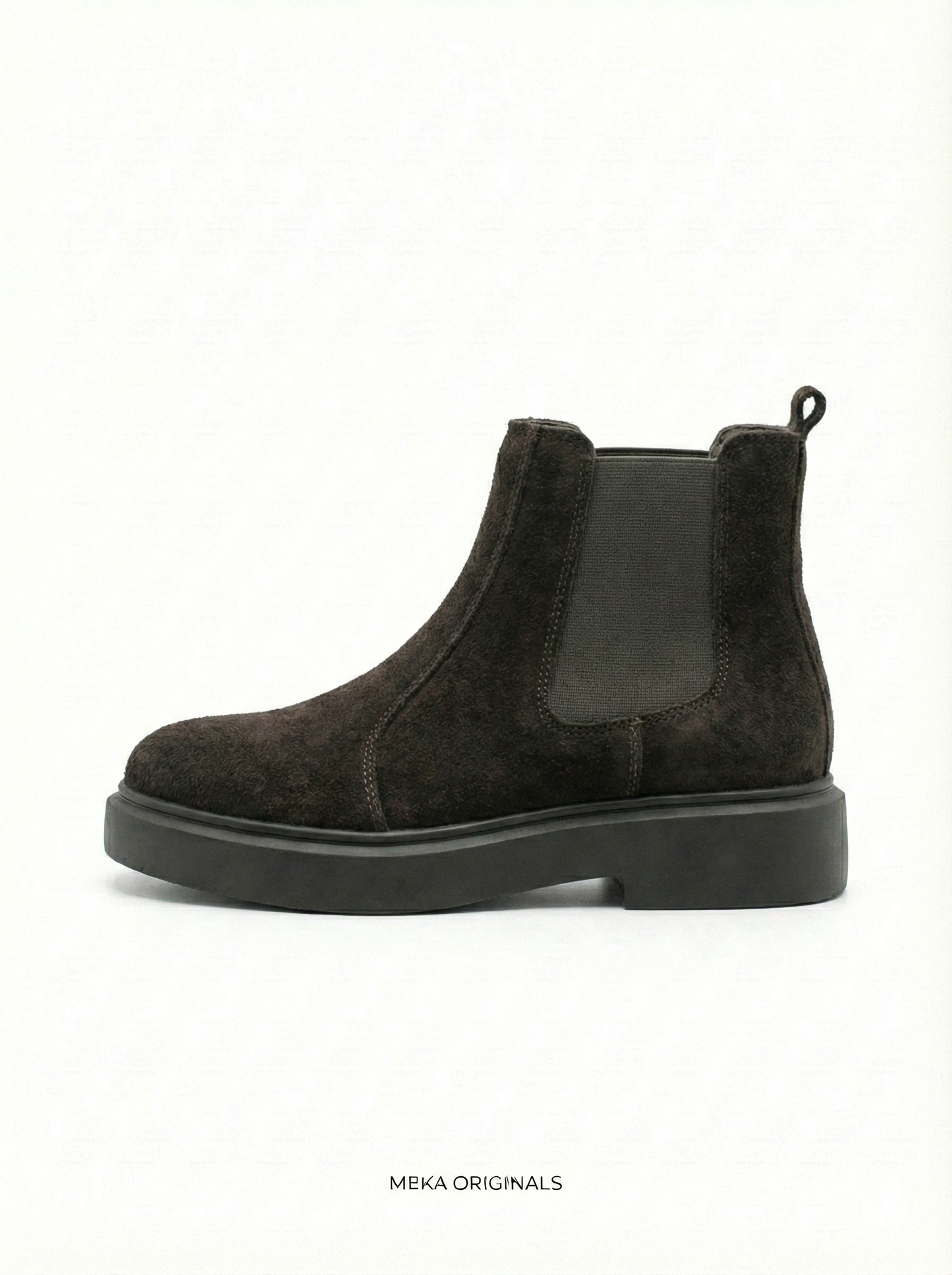 MEKA Handcrafted Genuine Leather Footwear - MEKA: Chunky Suede Chelsea boot | Coffee