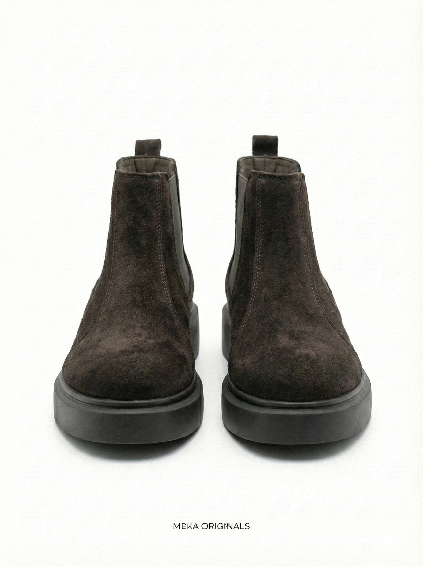 MEKA Handcrafted Genuine Leather Footwear - MEKA: Chunky Suede Chelsea boot | Coffee
