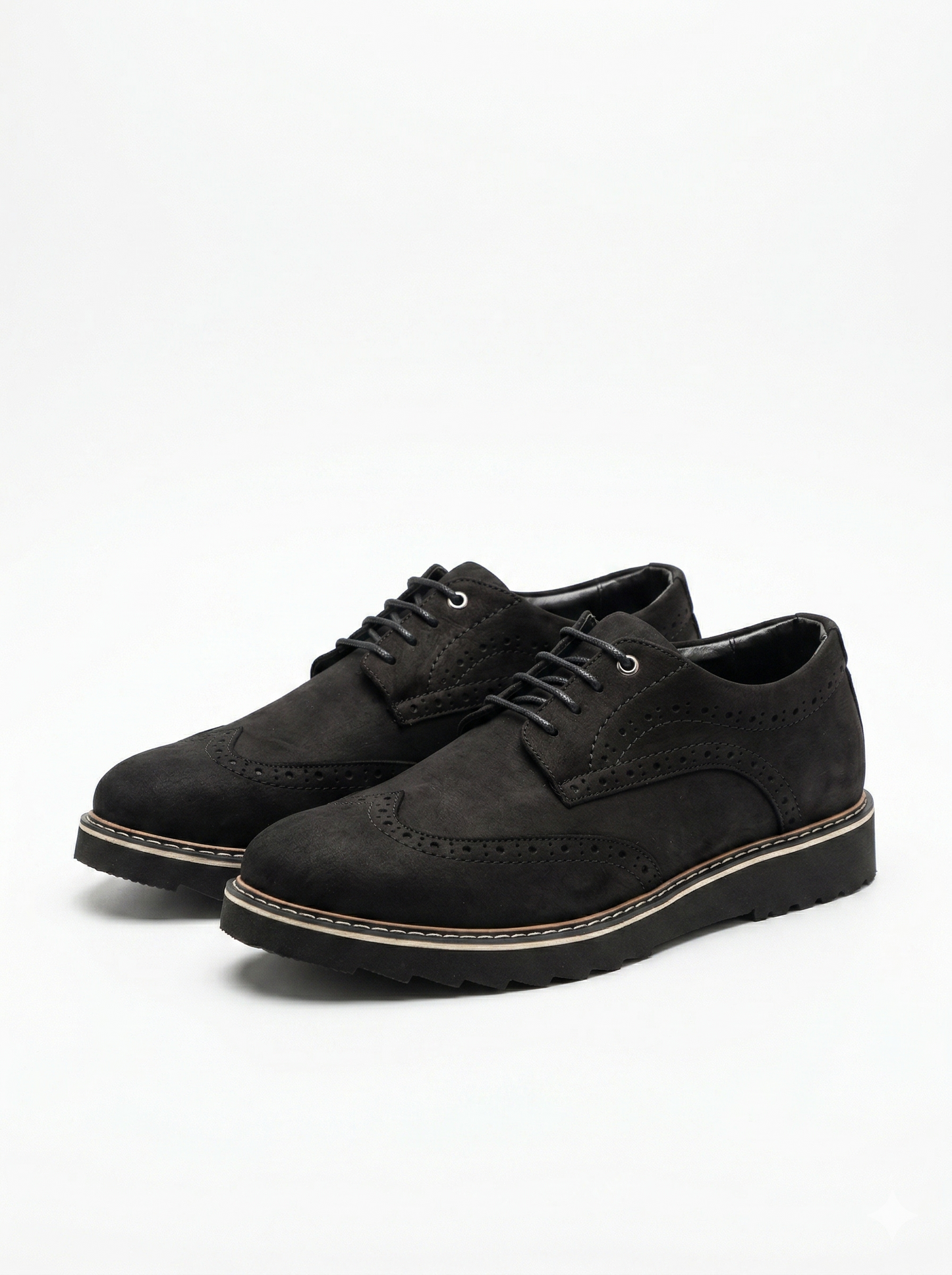 MEKA Handcrafted Genuine Leather Footwear - MEKA Royal Brogue - Onyx Black