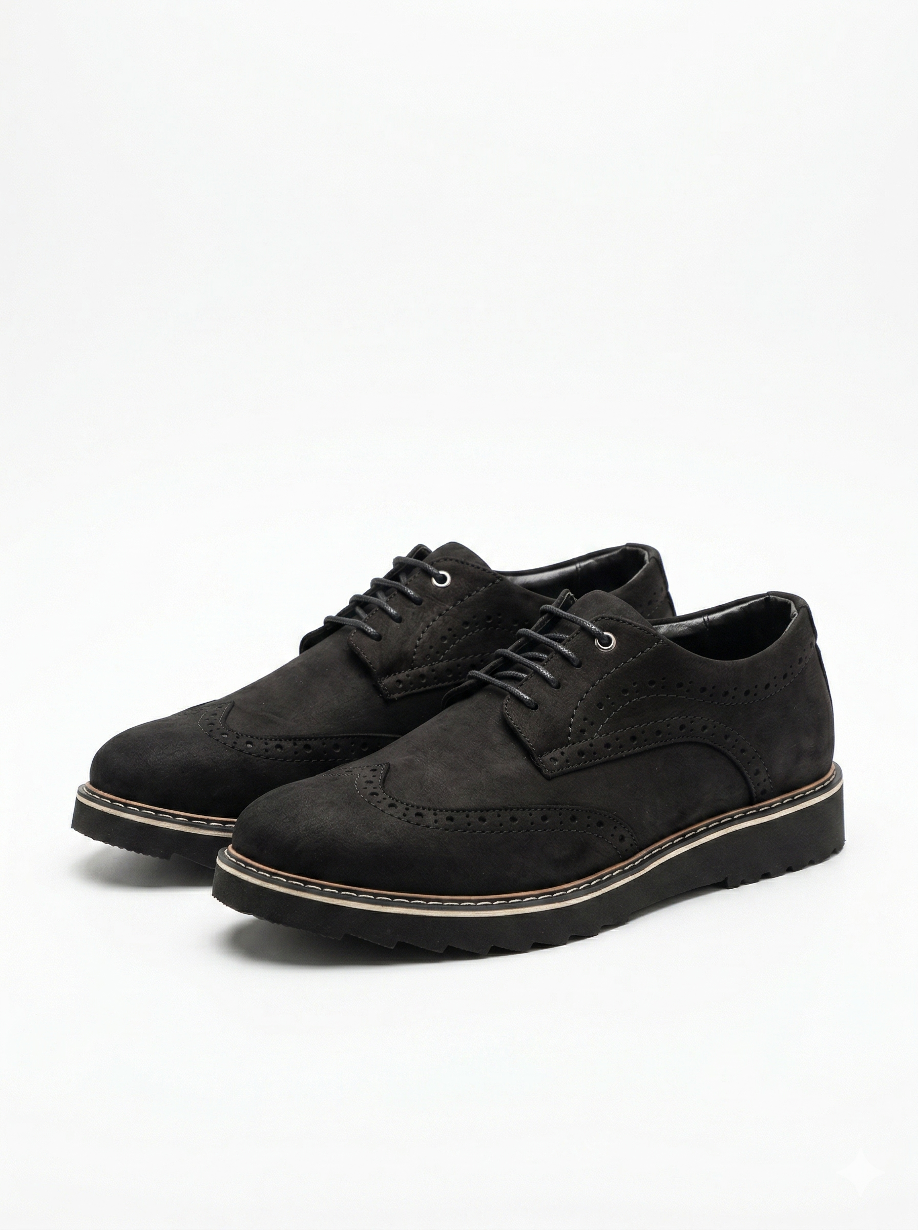 MEKA Handcrafted Genuine Leather Footwear - MEKA Royal Brogue - Onyx Black