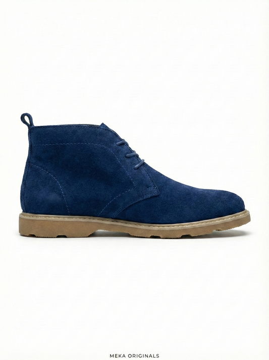MEKA Handcrafted Genuine Leather Footwear - MEKA: Classic Chukka Boot | Navy