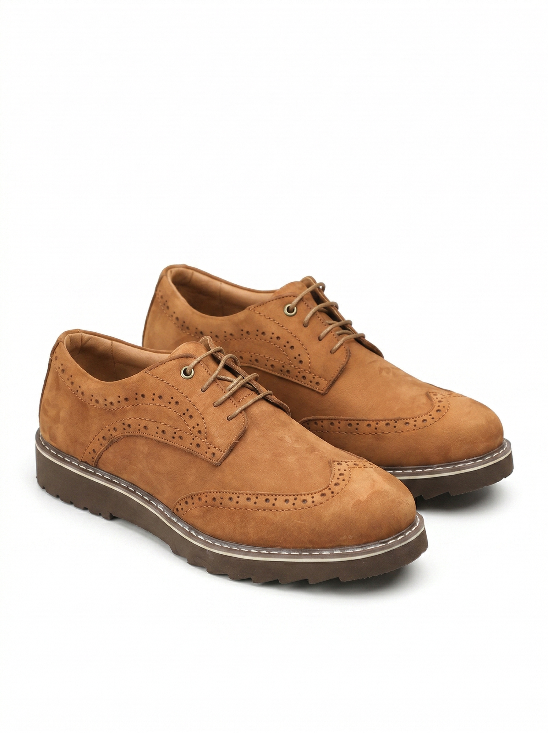 MEKA Handcrafted Genuine Leather Footwear - MEKA Royal Brogue - Camel
