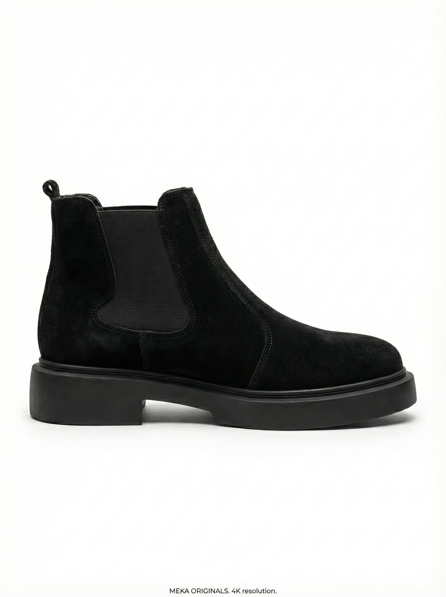MEKA Handcrafted Genuine Leather Footwear - MEKA: Chunky Suede Chelsea Boot | Black