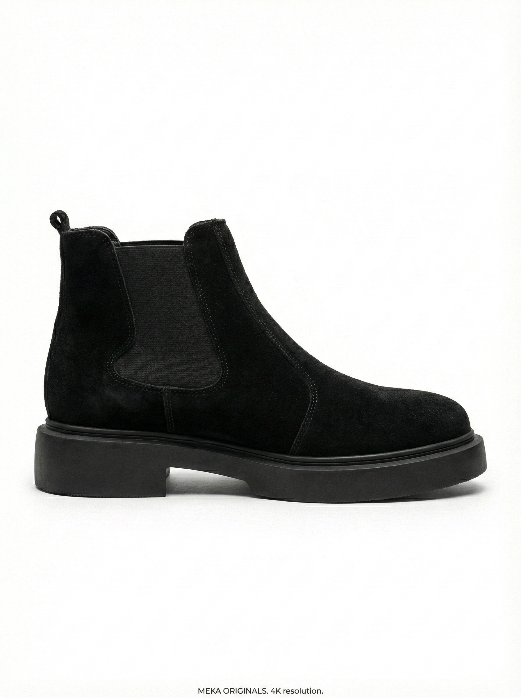 MEKA Handcrafted Genuine Leather Footwear - MEKA: Chunky Suede Chelsea Boot | Black