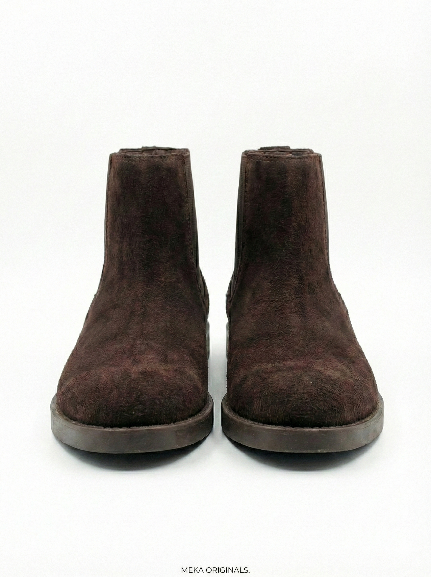MEKA Handcrafted Genuine Leather Footwear - MEKA Brown Suede Chelsea Boots – Genuine Leather