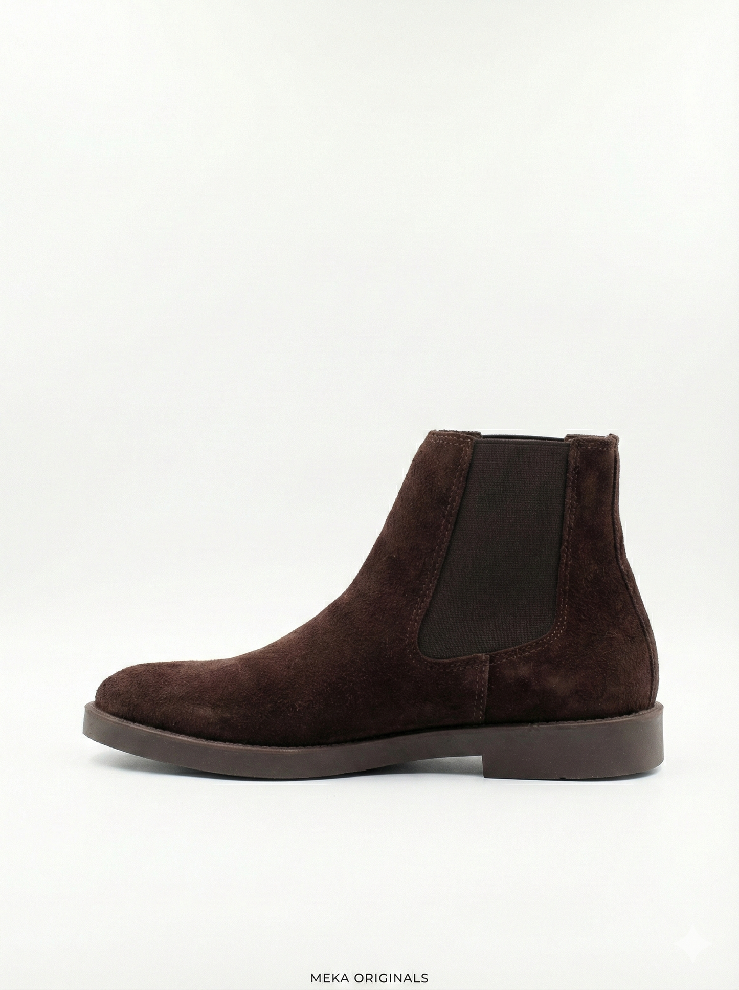 MEKA Handcrafted Genuine Leather Footwear - MEKA Brown Suede Chelsea Boots – Genuine Leather