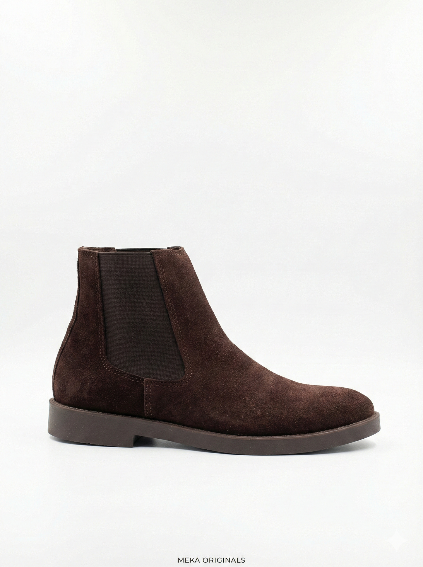 MEKA Handcrafted Genuine Leather Footwear - MEKA Brown Suede Chelsea Boots – Genuine Leather