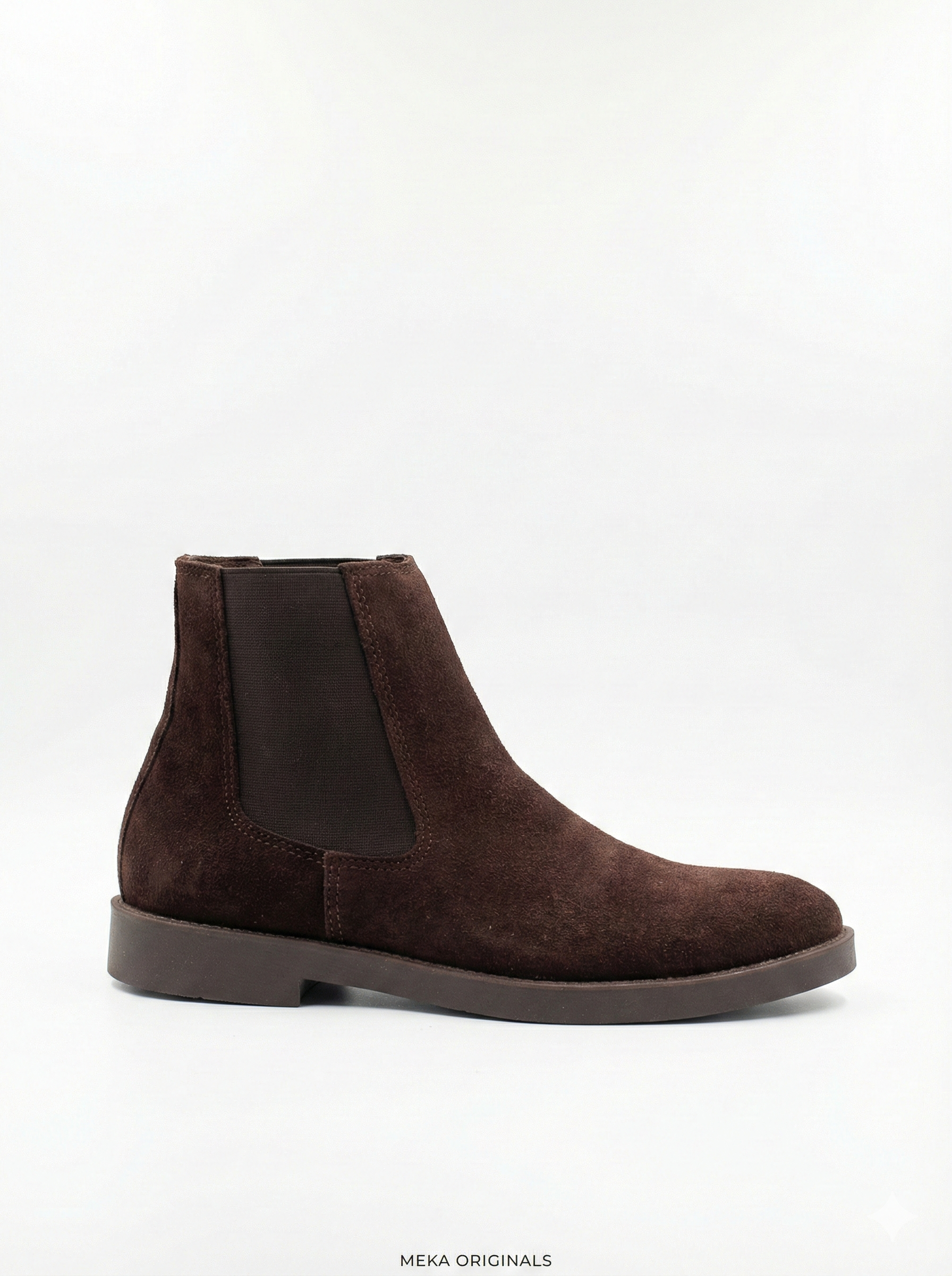 MEKA Handcrafted Genuine Leather Footwear - MEKA Brown Suede Chelsea Boots – Genuine Leather