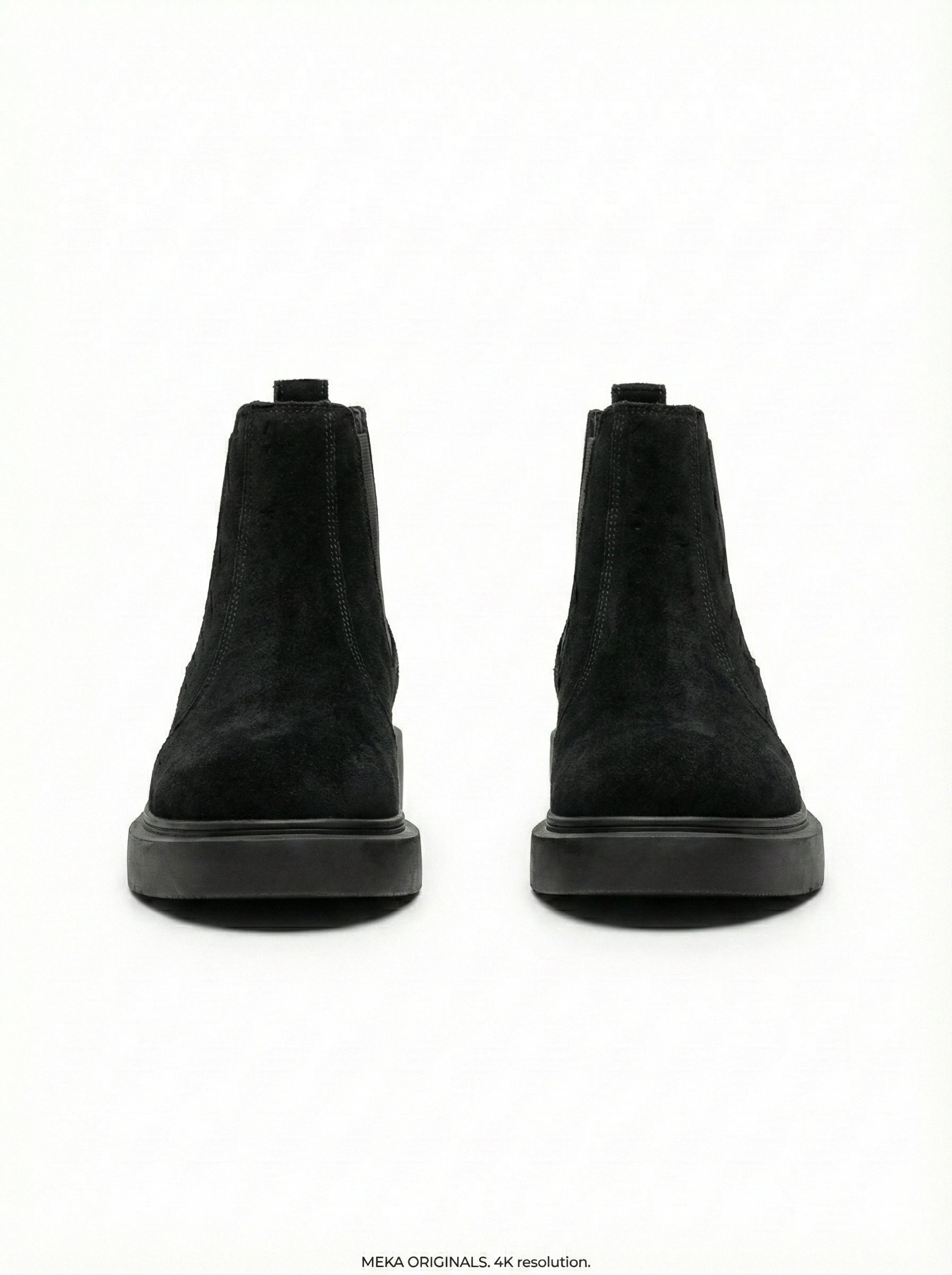 MEKA Handcrafted Genuine Leather Footwear - MEKA: Chunky Suede Chelsea Boot | Black