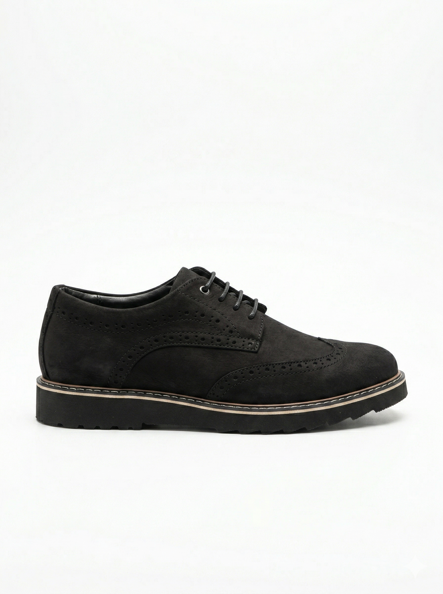 MEKA Handcrafted Genuine Leather Footwear - MEKA Royal Brogue - Onyx Black