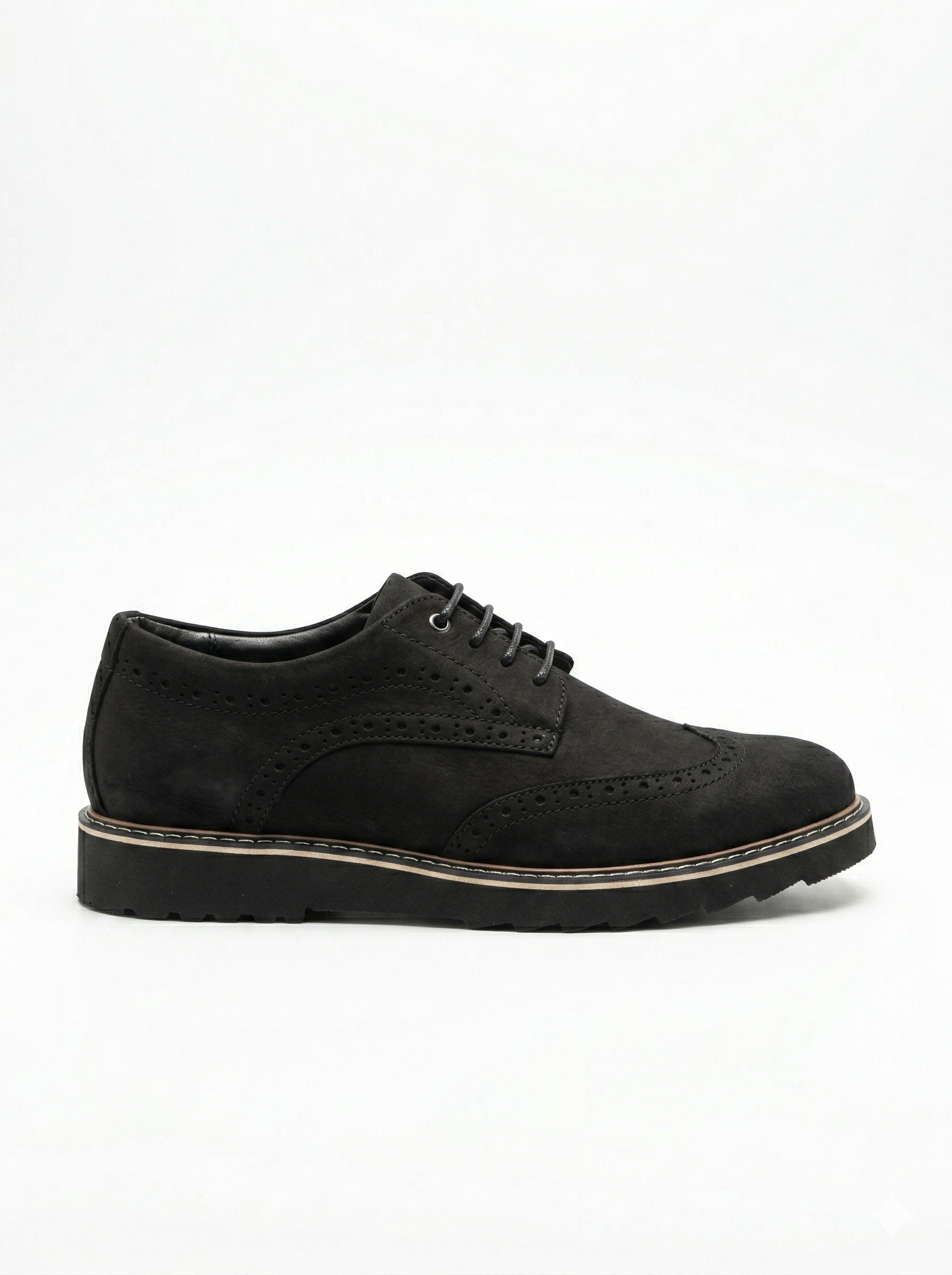 MEKA Handcrafted Genuine Leather Footwear - MEKA Royal Brogue - Onyx Black