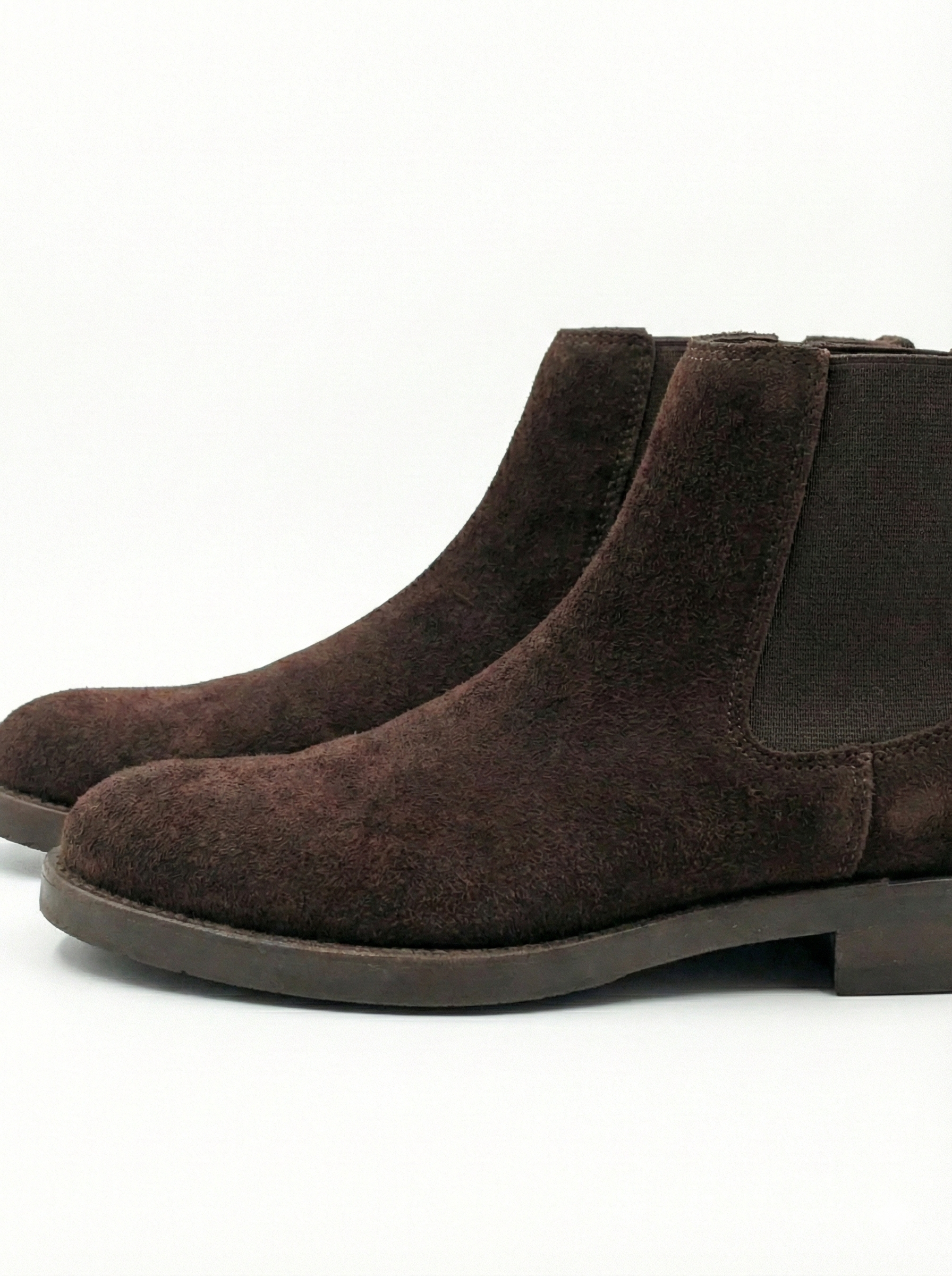 MEKA Handcrafted Genuine Leather Footwear - MEKA Brown Suede Chelsea Boots – Genuine Leather