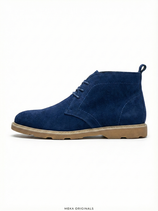 MEKA Handcrafted Genuine Leather Footwear - MEKA: Classic Chukka Boot | Navy