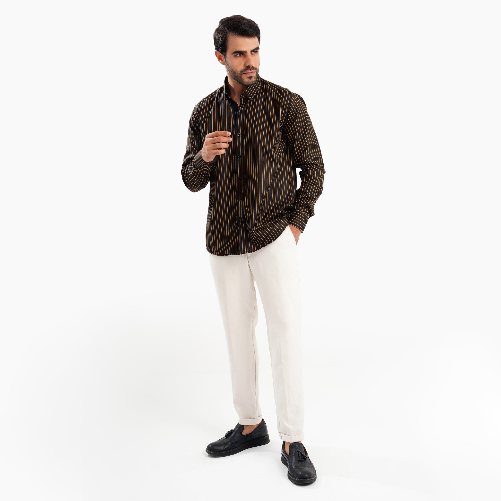 MEKA Premium Anti-Shrink Dress Shirt - MEKA | Premium Long Sleeves Shirt - Semi Casual Regular Fit (0051)