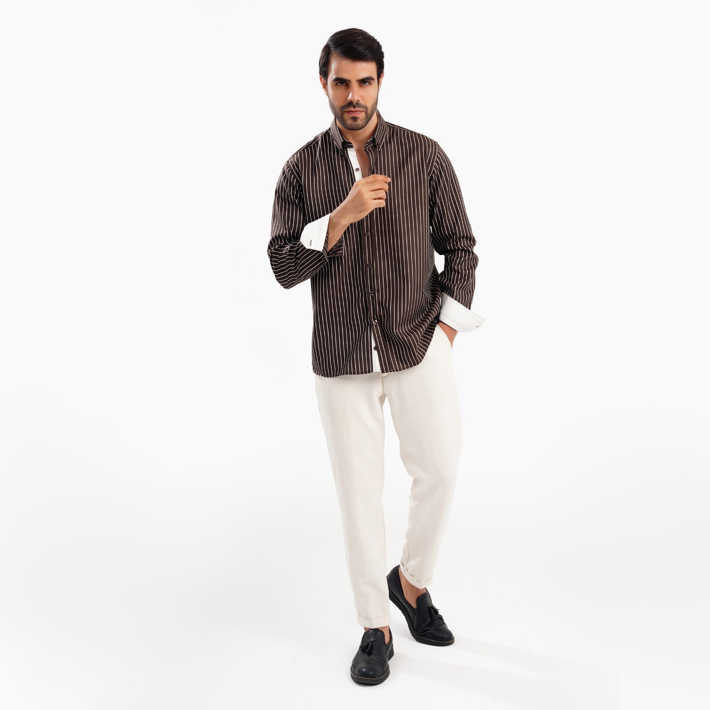 MEKA Premium Anti-Shrink Dress Shirt - MEKA | Premium Long Sleeves Shirt - Semi Casual Regular Fit (0053)