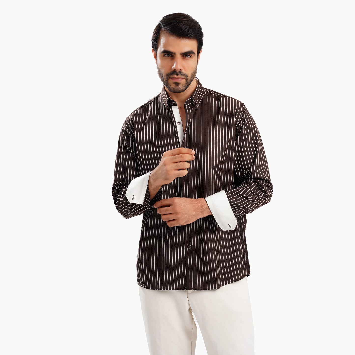 MEKA Premium Anti-Shrink Dress Shirt - MEKA | Premium Long Sleeves Shirt - Semi Casual Regular Fit (0053)