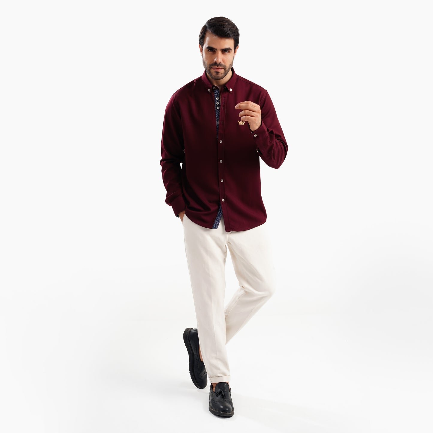 MEKA Premium Anti-Shrink Dress Shirt - MEKA | Premium Long Sleeves Shirt - Semi Casual Regular Fit (0054)