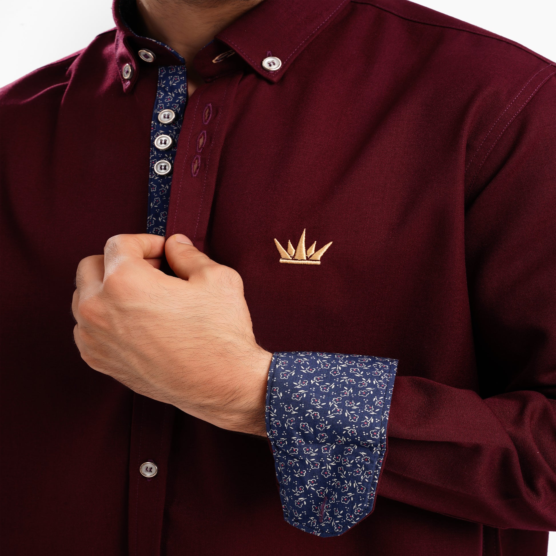 MEKA Premium Anti-Shrink Dress Shirt - MEKA | Premium Long Sleeves Shirt - Semi Casual Regular Fit (0054)