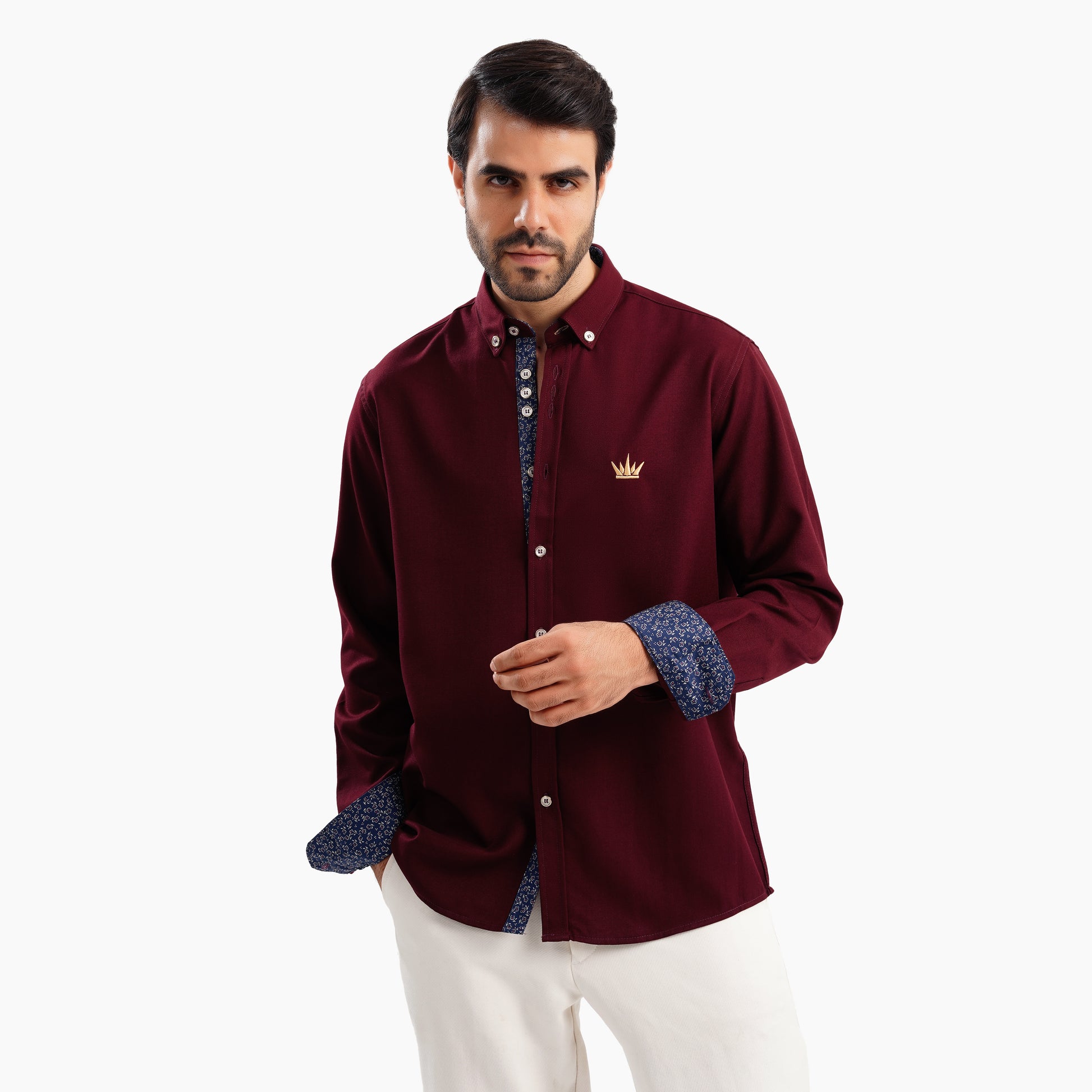 MEKA Premium Anti-Shrink Dress Shirt - MEKA | Premium Long Sleeves Shirt - Semi Casual Regular Fit (0054)