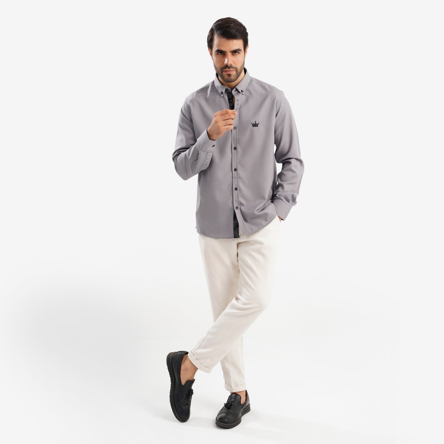 MEKA Premium Anti-Shrink Dress Shirt - MEKA | Premium Long Sleeves Shirt - Semi Casual Regular Fit (0056)