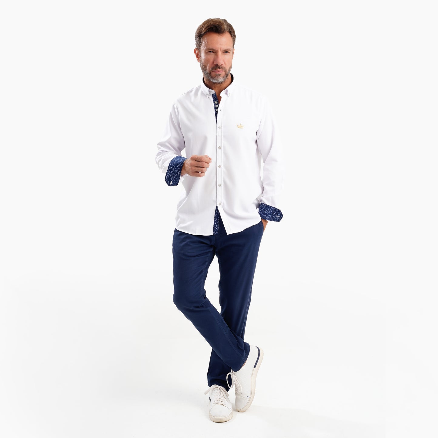 MEKA Premium Anti-Shrink Dress Shirt - MEKA | Premium Long Sleeves Shirt - Semi Casual Regular Fit (0057)