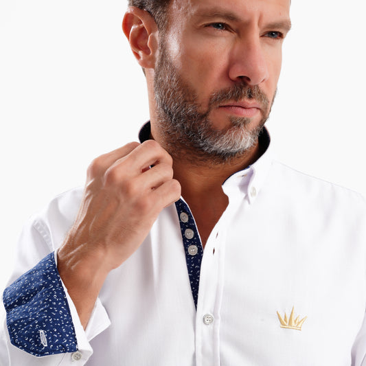 MEKA Premium Anti-Shrink Dress Shirt - MEKA | Premium Long Sleeves Shirt - Semi Casual Regular Fit (0057)