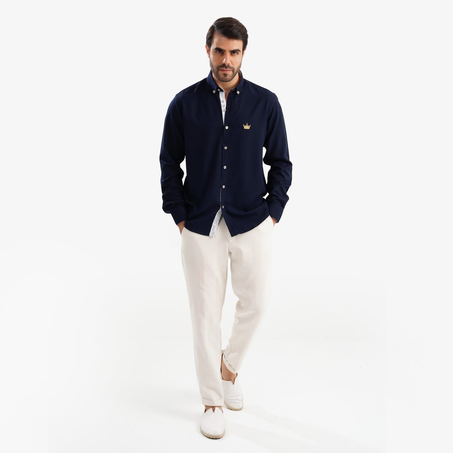 MEKA Premium Anti-Shrink Dress Shirt - MEKA | Premium Long Sleeves Shirt - Semi Casual Regular Fit (0058)