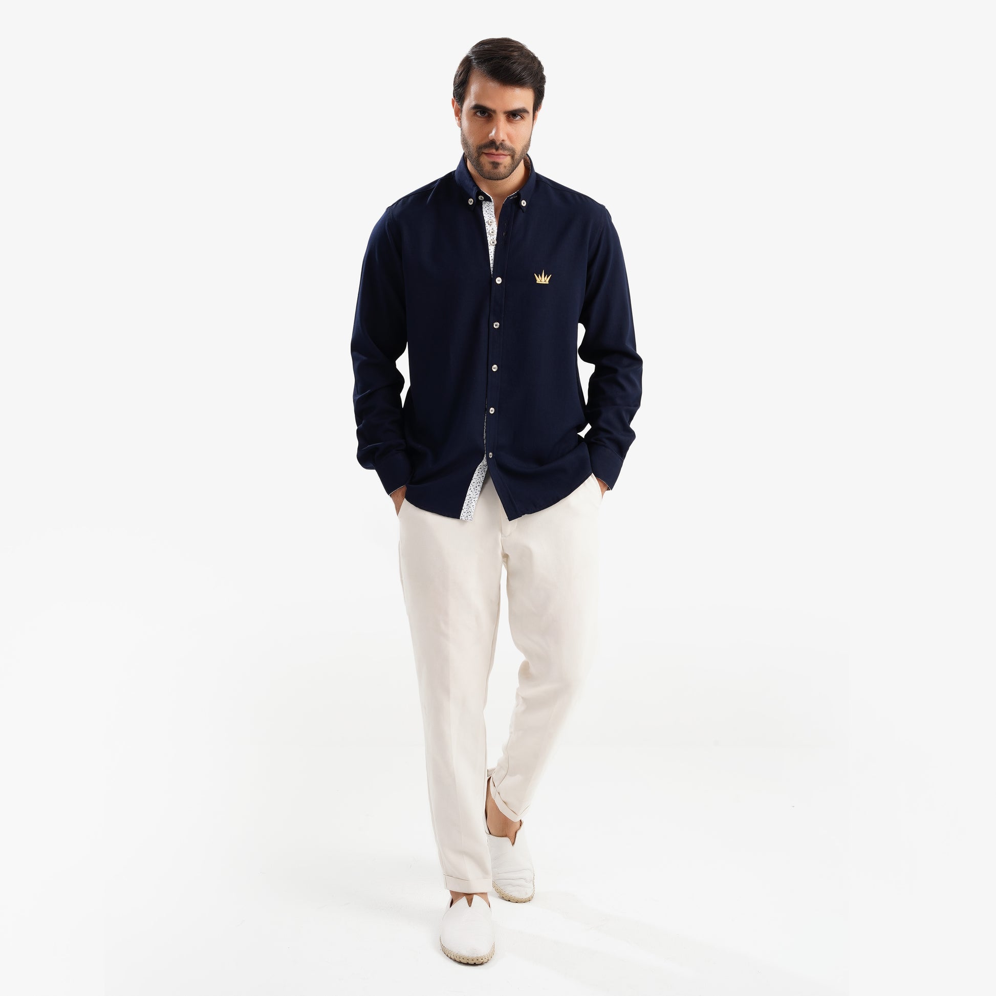 MEKA Premium Anti-Shrink Dress Shirt - MEKA | Premium Long Sleeves Shirt - Semi Casual Regular Fit (0058)