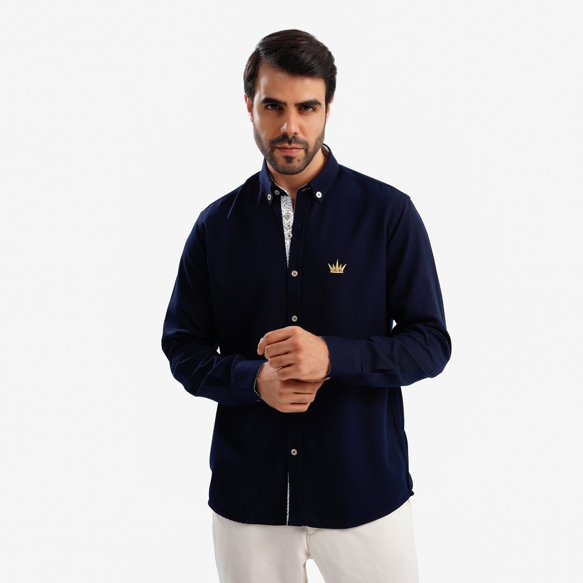 MEKA Premium Anti-Shrink Dress Shirt - MEKA | Premium Long Sleeves Shirt - Semi Casual Regular Fit (0058)