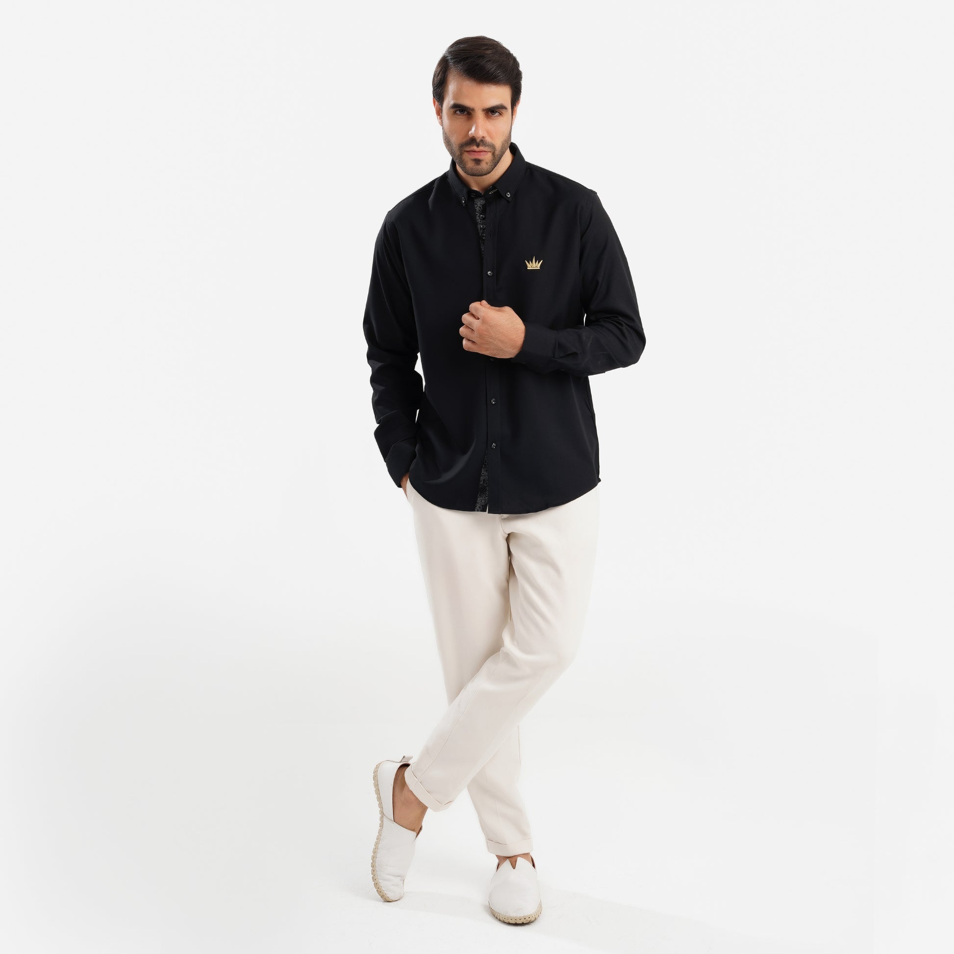 MEKA Premium Anti-Shrink Dress Shirt - MEKA | Premium Long Sleeves Shirt - Semi Casual Regular Fit (0059)