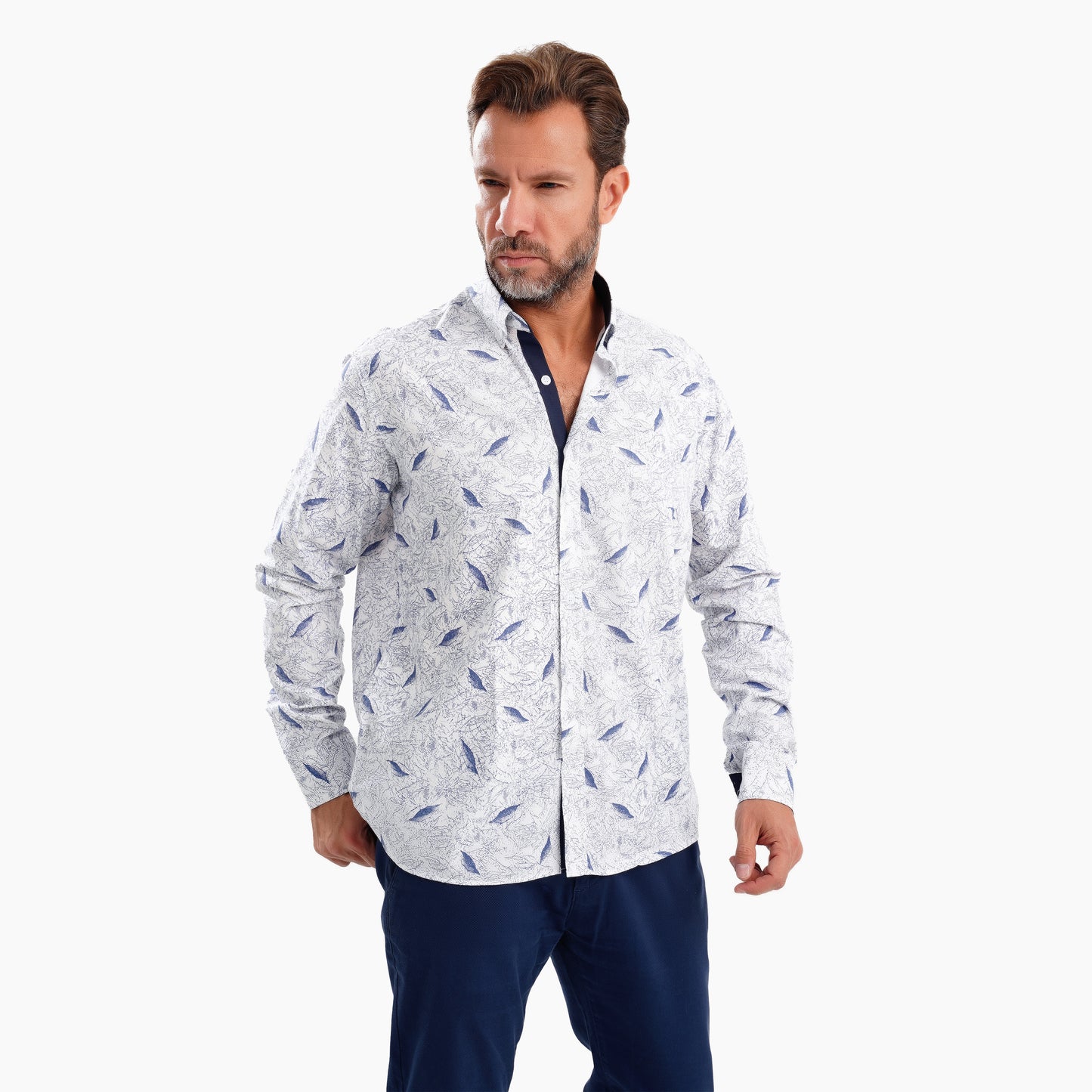 MEKA Premium Anti-Shrink Dress Shirt - MEKA | Premium Long Sleeves Shirt - Semi Casual Regular Fit (0060)