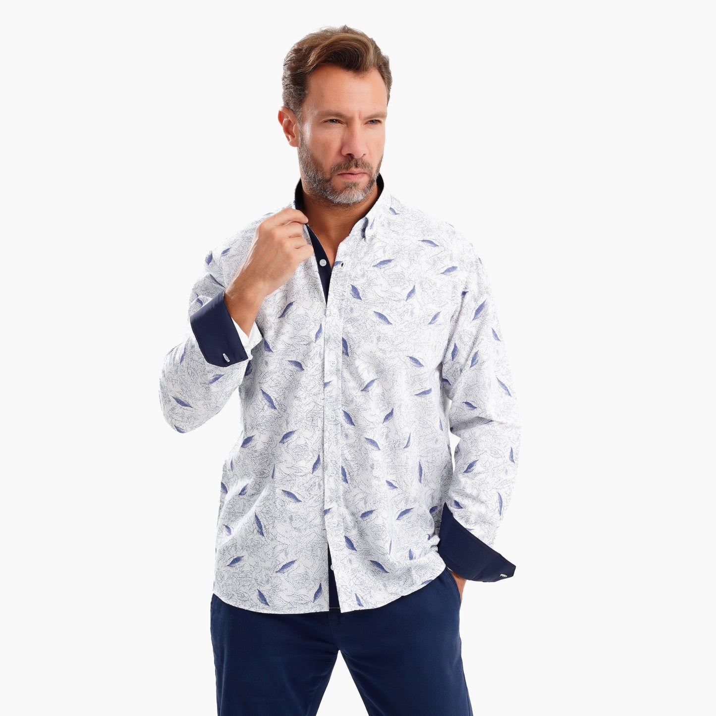 MEKA Premium Anti-Shrink Dress Shirt - MEKA | Premium Long Sleeves Shirt - Semi Casual Regular Fit (0060)