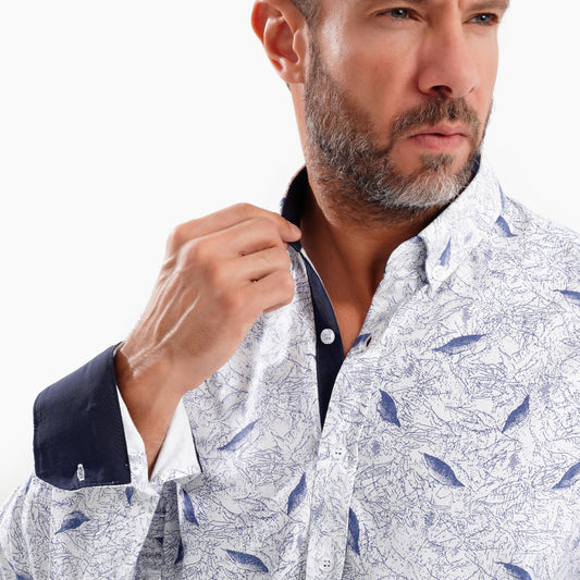 MEKA Premium Anti-Shrink Dress Shirt - MEKA | Premium Long Sleeves Shirt - Semi Casual Regular Fit (0060)