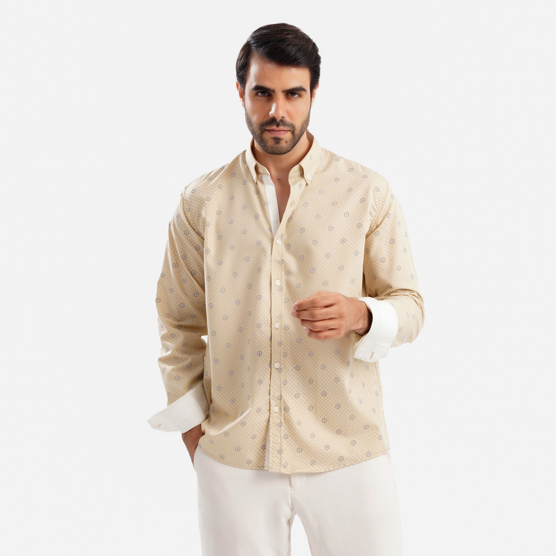 MEKA Premium Anti-Shrink Dress Shirt - MEKA | Premium Long Sleeves Shirt - Semi Casual Regular Fit (0062)
