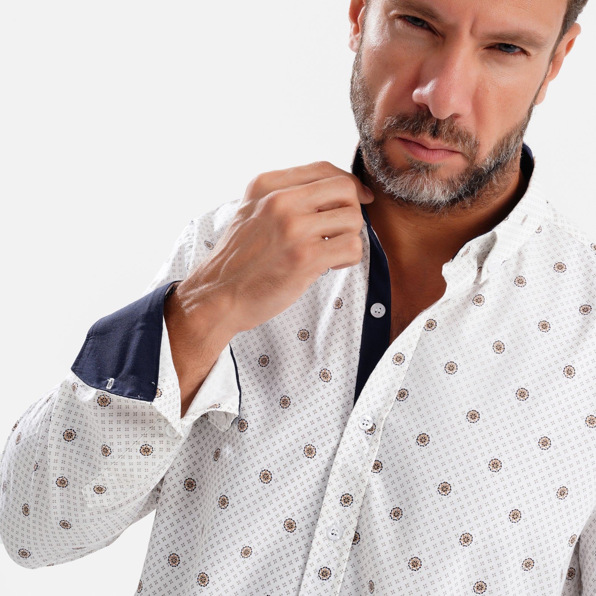 MEKA Premium Anti-Shrink Dress Shirt - MEKA | Premium Long Sleeves Shirt - Semi Casual Regular Fit (0063)