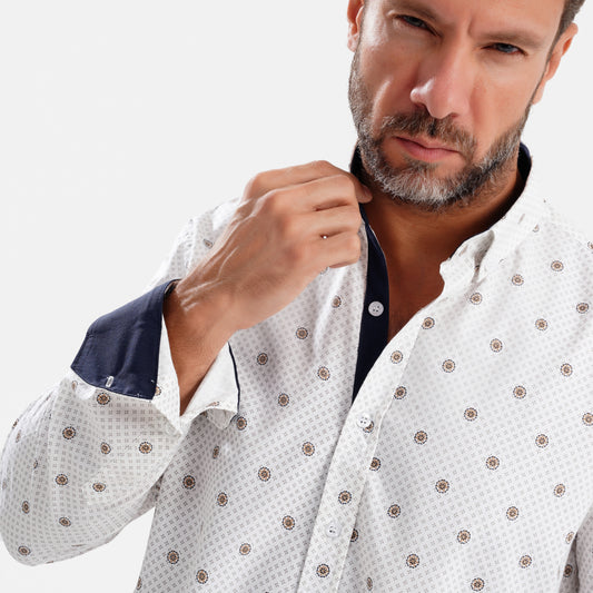MEKA Premium Anti-Shrink Dress Shirt - MEKA | Premium Long Sleeves Shirt - Semi Casual Regular Fit (0063)