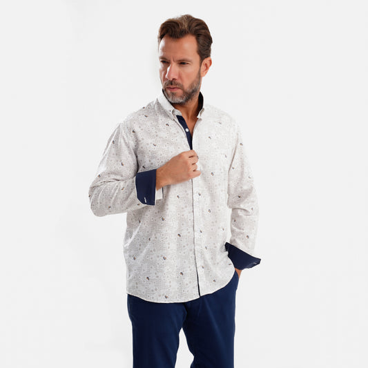 MEKA Premium Anti-Shrink Dress Shirt - MEKA | Premium Long Sleeves Shirt - Semi Casual Regular Fit (0065)
